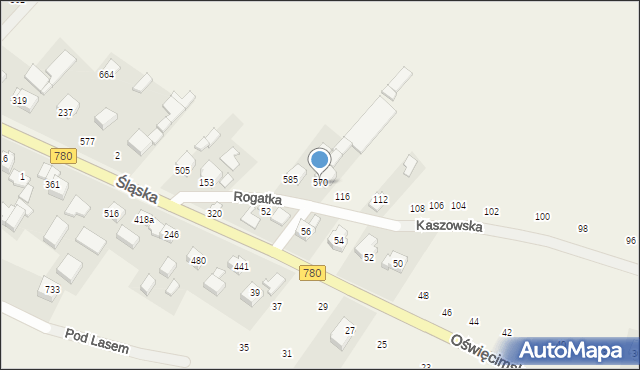 Kaszów, Kaszów, 570, mapa Kaszów