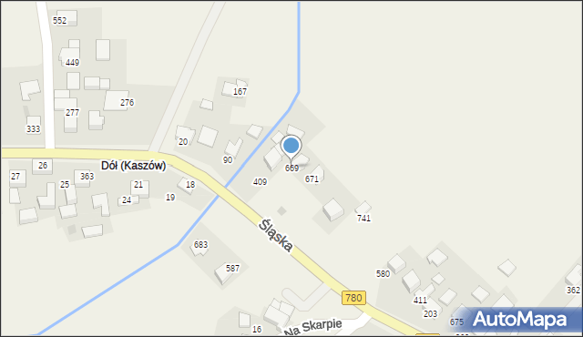 Kaszów, Kaszów, 669, mapa Kaszów