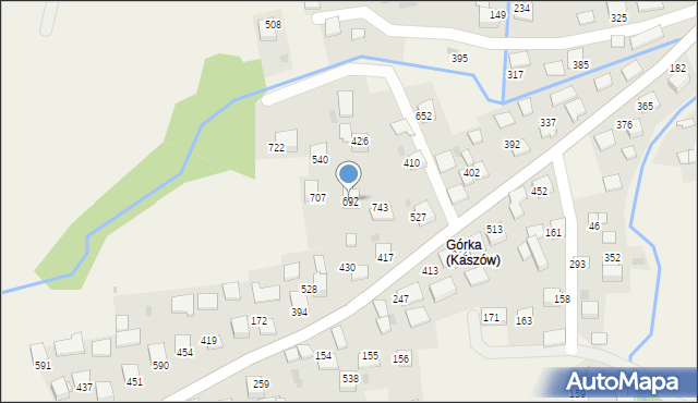 Kaszów, Kaszów, 692, mapa Kaszów