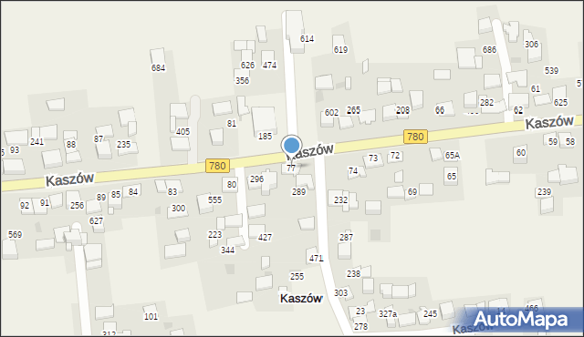 Kaszów, Kaszów, 77, mapa Kaszów