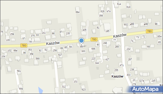 Kaszów, Kaszów, 83, mapa Kaszów