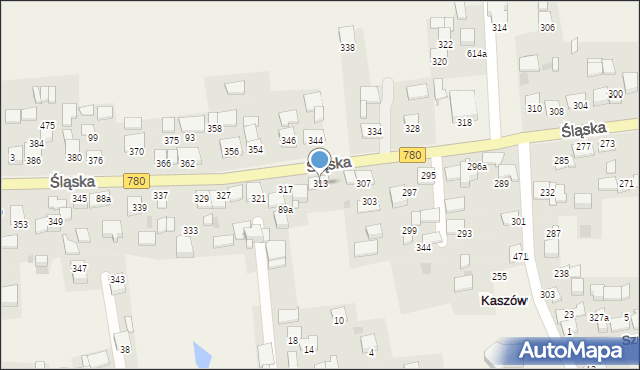 Kaszów, Kaszów, 84, mapa Kaszów