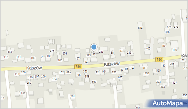 Kaszów, Kaszów, 93, mapa Kaszów