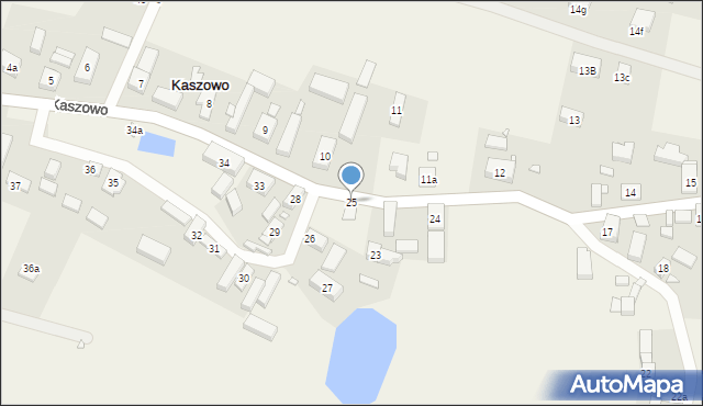 Kaszowo, Kaszowo, 25, mapa Kaszowo