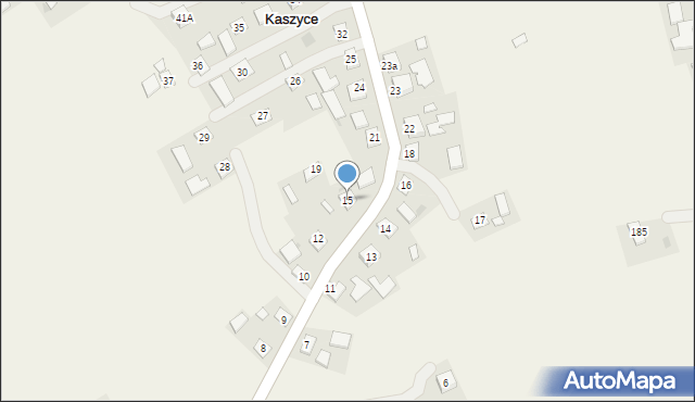 Kaszyce, Kaszyce, 15, mapa Kaszyce