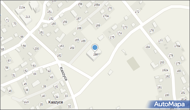 Kaszyce, Kaszyce, 196, mapa Kaszyce