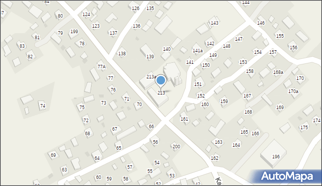 Kaszyce, Kaszyce, 213, mapa Kaszyce