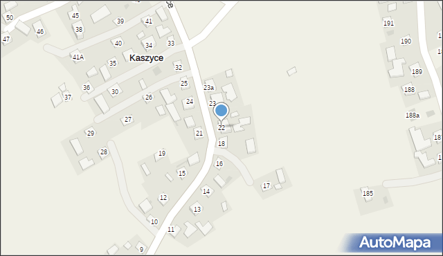 Kaszyce, Kaszyce, 22, mapa Kaszyce