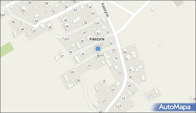 Kaszyce, Kaszyce, 26, mapa Kaszyce