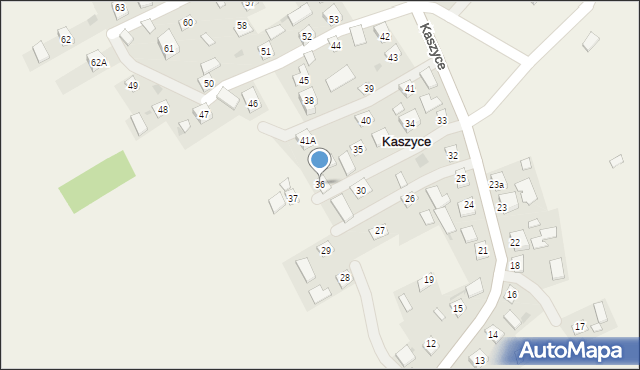 Kaszyce, Kaszyce, 36, mapa Kaszyce