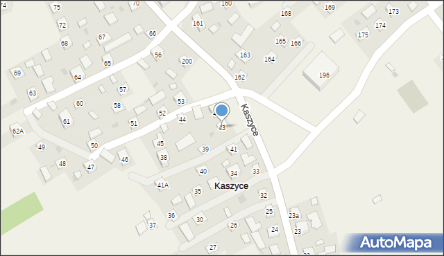 Kaszyce, Kaszyce, 43, mapa Kaszyce