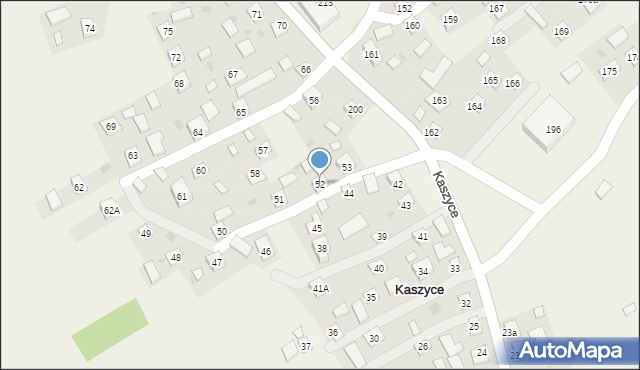 Kaszyce, Kaszyce, 52, mapa Kaszyce