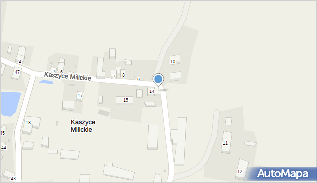 Kaszyce Milickie, Kaszyce Milickie, 14A, mapa Kaszyce Milickie