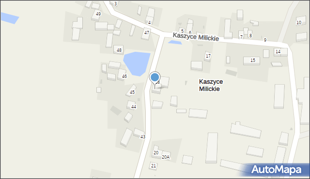 Kaszyce Milickie, Kaszyce Milickie, 19, mapa Kaszyce Milickie