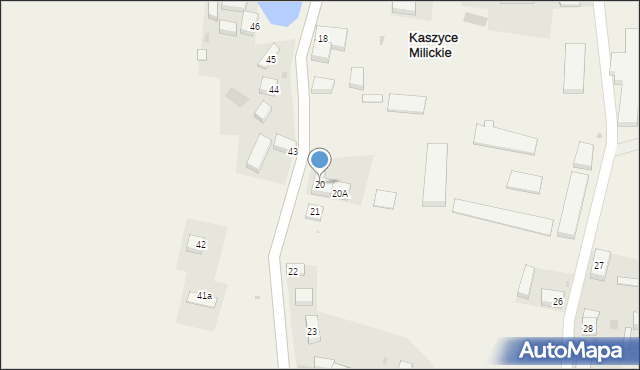 Kaszyce Milickie, Kaszyce Milickie, 20, mapa Kaszyce Milickie