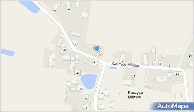 Kaszyce Milickie, Kaszyce Milickie, 4, mapa Kaszyce Milickie