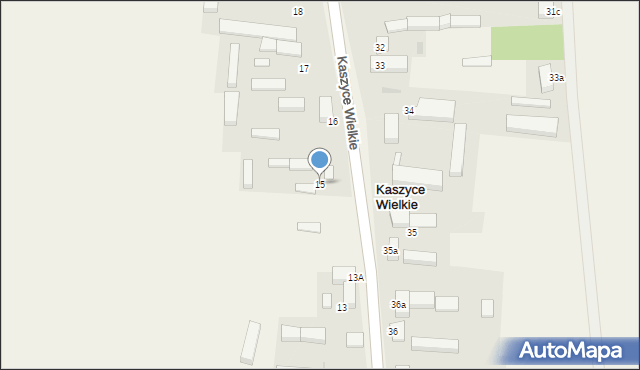 Kaszyce Wielkie, Kaszyce Wielkie, 15, mapa Kaszyce Wielkie