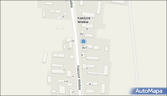 Kaszyce Wielkie, Kaszyce Wielkie, 36a, mapa Kaszyce Wielkie