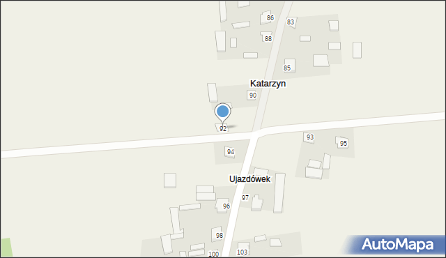 Katarzyn, Katarzyn, 92, mapa Katarzyn