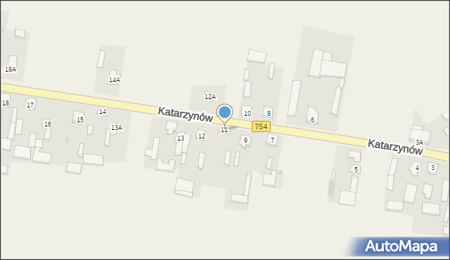 Katarzynów, Katarzynów, 11, mapa Katarzynów