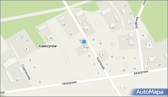 Katarzynów, Kalinowa, 7, mapa Katarzynów