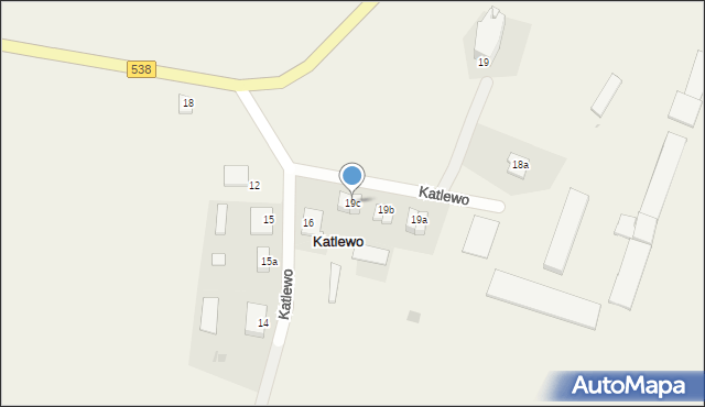 Katlewo, Katlewo, 19c, mapa Katlewo