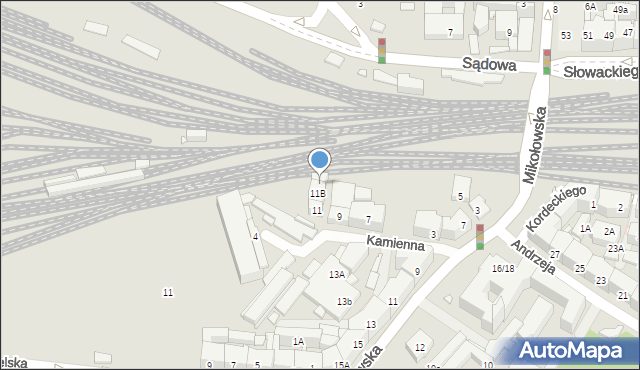 Katowice, Kamienna, 11c, mapa Katowic