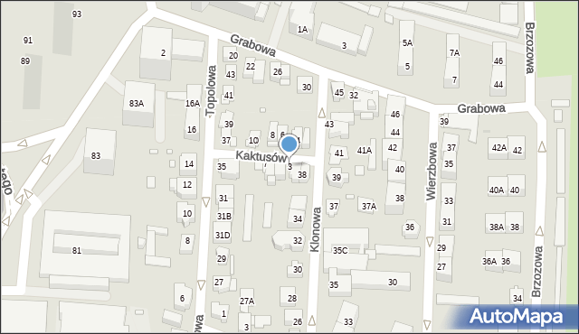 Katowice, Kaktusów, 3, mapa Katowic