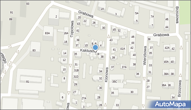Katowice, Kaktusów, 5, mapa Katowic