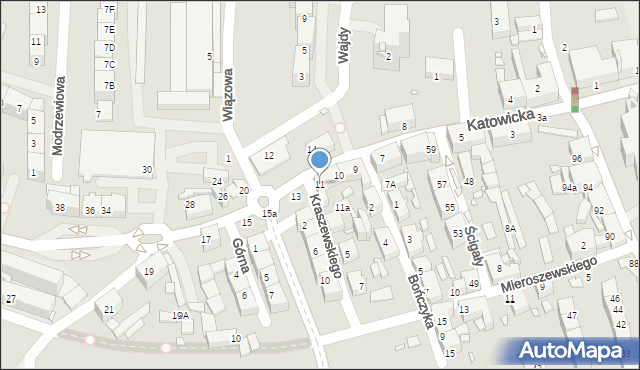 Katowice, Katowicka, 11, mapa Katowic