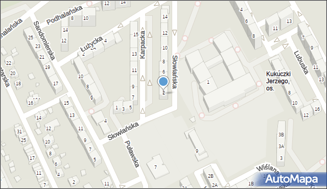 Katowice, Karpacka, 2, mapa Katowic