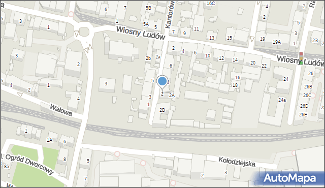 Katowice, Kantorówny Józefy, 2, mapa Katowic