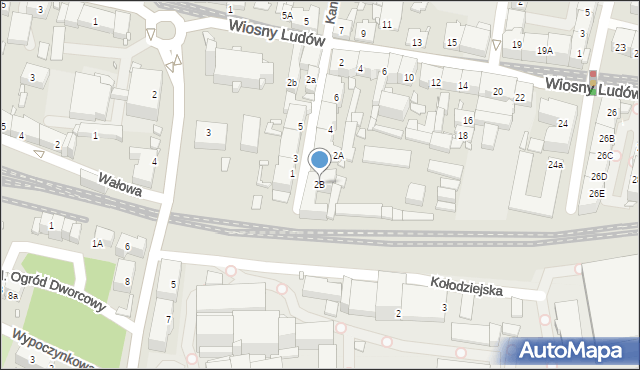 Katowice, Kantorówny Józefy, 2B, mapa Katowic