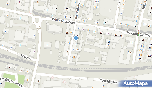 Katowice, Kantorówny Józefy, 4, mapa Katowic