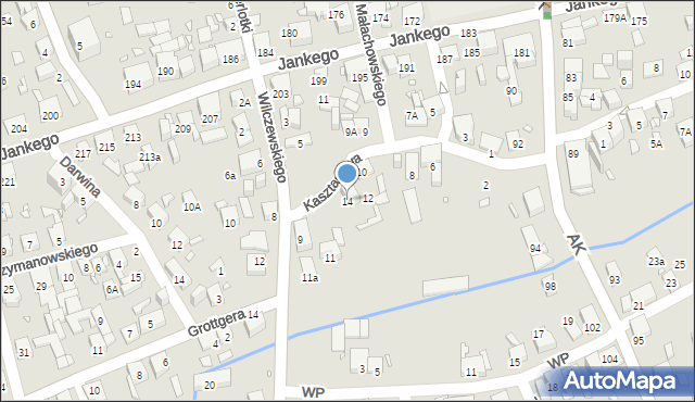 Katowice, Kasztanowa, 14, mapa Katowic