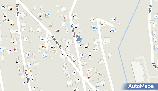 Katowice, Kanałowa, 14A, mapa Katowic