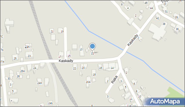 Katowice, Kaskady, 11, mapa Katowic