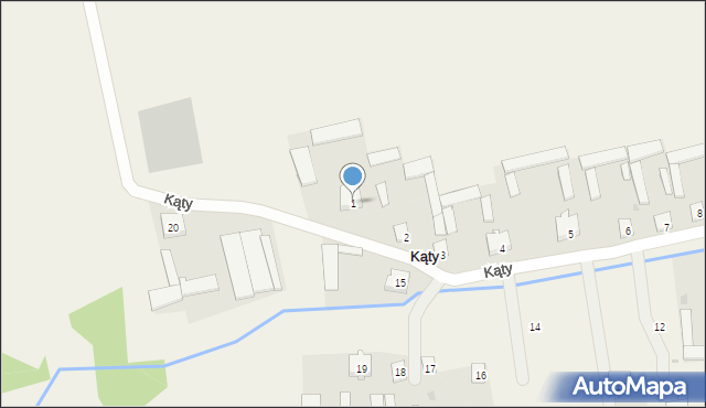 Kąty, Kąty, 1, mapa Kąty