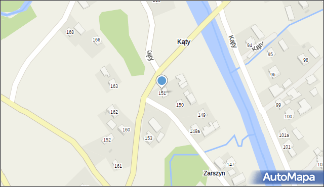 Kąty, Kąty, 151, mapa Kąty