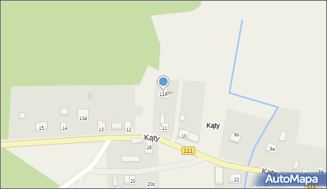 Kąty, Kąty, 11A, mapa Kąty