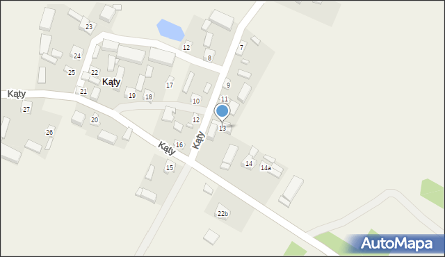 Kąty, Kąty, 13, mapa Kąty