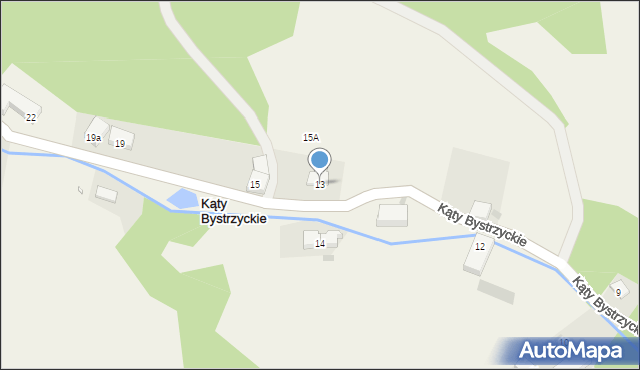 Kąty Bystrzyckie, Kąty Bystrzyckie, 13, mapa Kąty Bystrzyckie