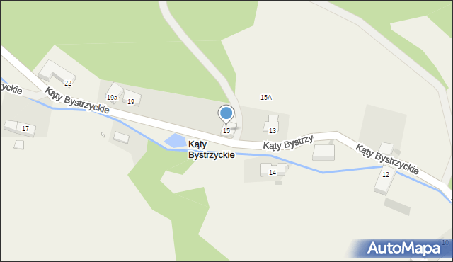 Kąty Bystrzyckie, Kąty Bystrzyckie, 15, mapa Kąty Bystrzyckie