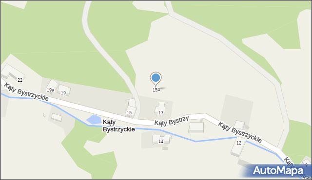 Kąty Bystrzyckie, Kąty Bystrzyckie, 15A, mapa Kąty Bystrzyckie