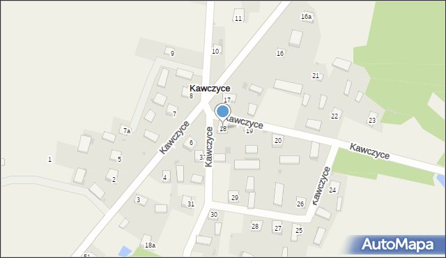 Kawczyce, Kawczyce, 18, mapa Kawczyce