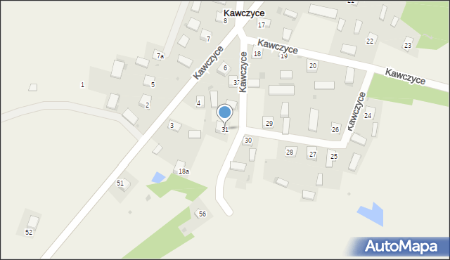 Kawczyce, Kawczyce, 31, mapa Kawczyce