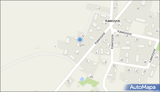 Kawczyce, Kawczyce, 5, mapa Kawczyce