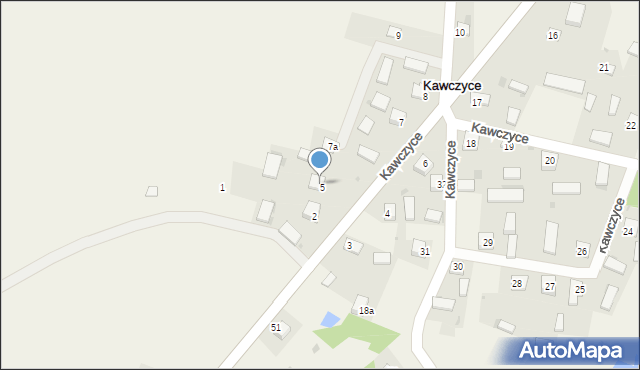 Kawczyce, Kawczyce, 5a, mapa Kawczyce