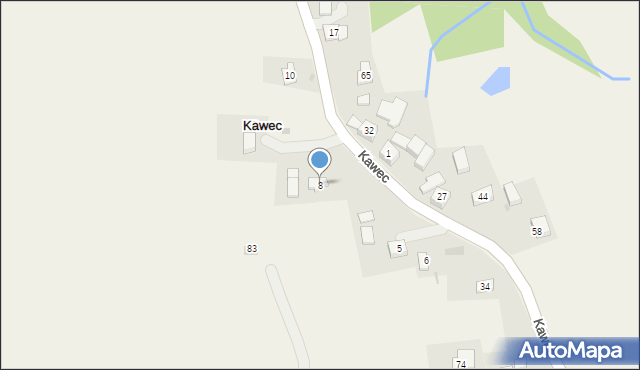 Kawec, Kawec, 8, mapa Kawec