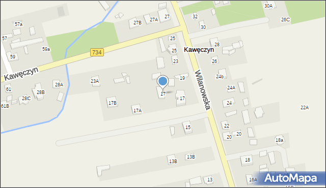 Kawęczyn, Kawęczyn, 17, mapa Kawęczyn